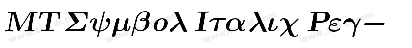 MT Symbol Italic Reg字体转换